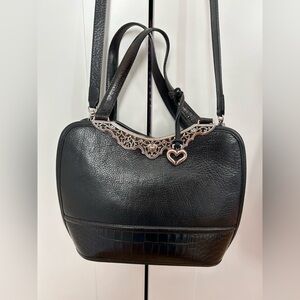 Brighton Heart Shaped Purse Black